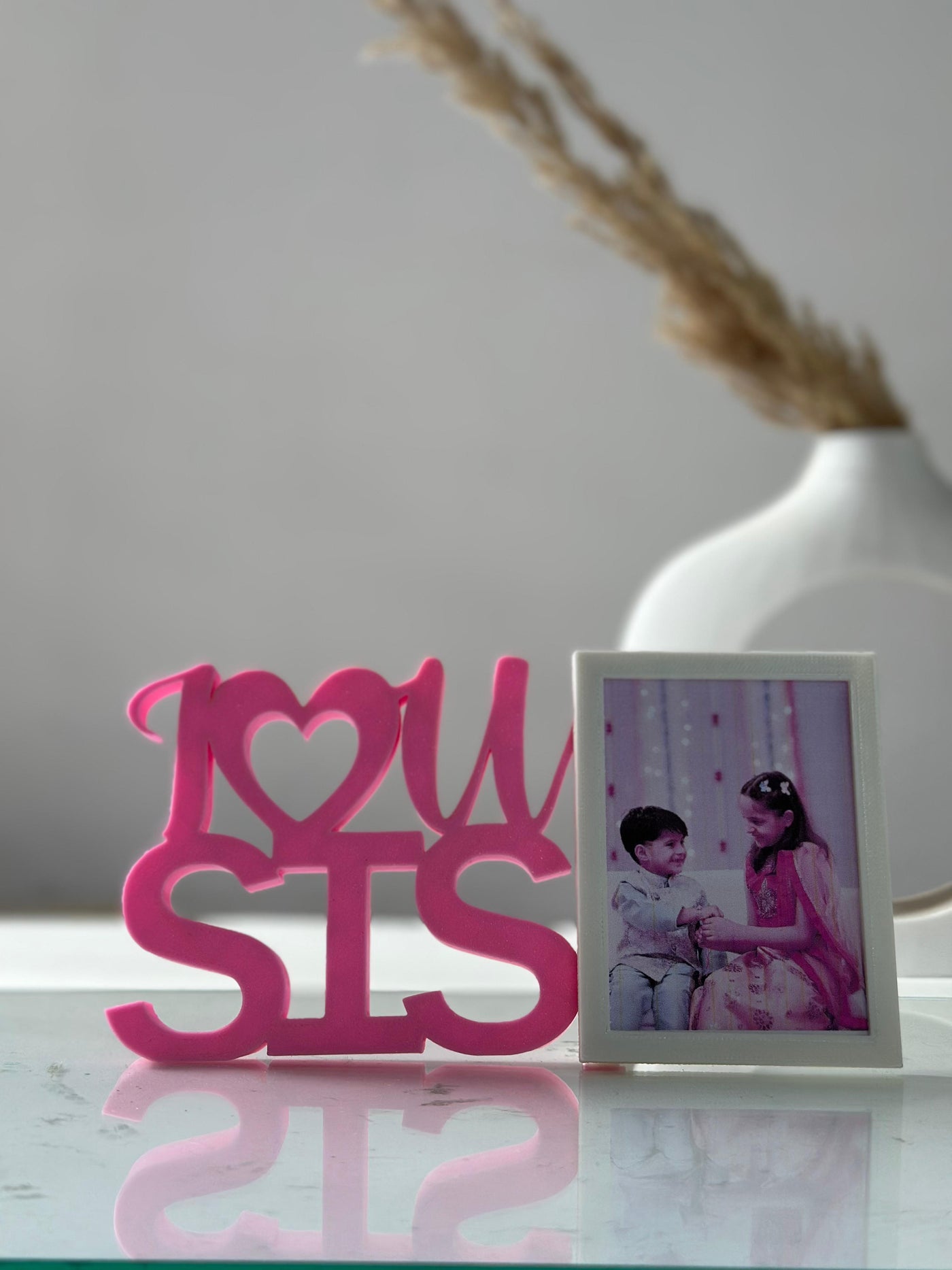 I love U Bro Pink with Frame